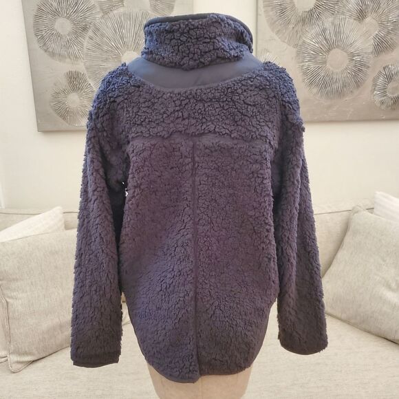 Zella Faux Shearling Pullover sz XL in Grey Forged - Picture 7 of 13